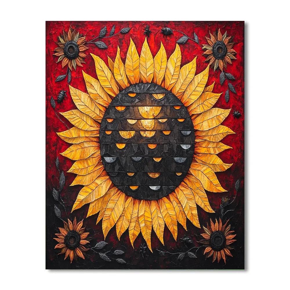 Frida Kahlo Inspired Sunflower Eclipse Painting by numbers kit