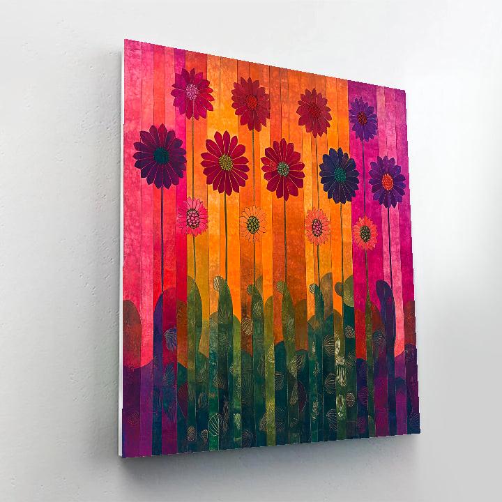 Frida Kahlo Inspired Rain Of Aztec Flowers Paint by numbers kits