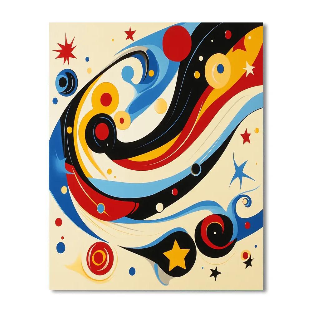 Joan Miró Inspired Celestial Symphony painting number kit