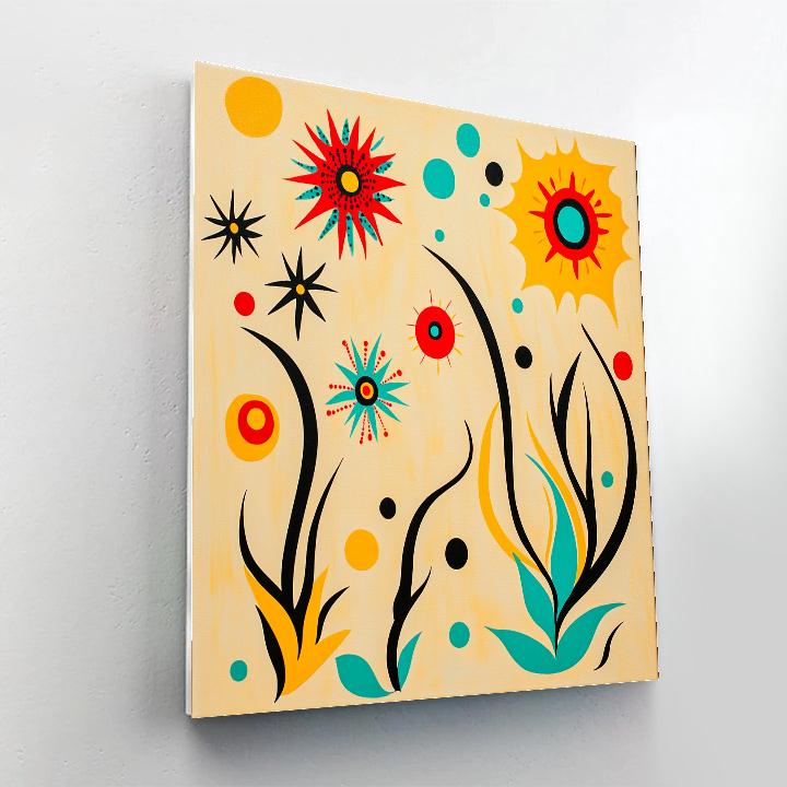 Joan Miró Inspired Dreamscape Garden DIY paint by numbers