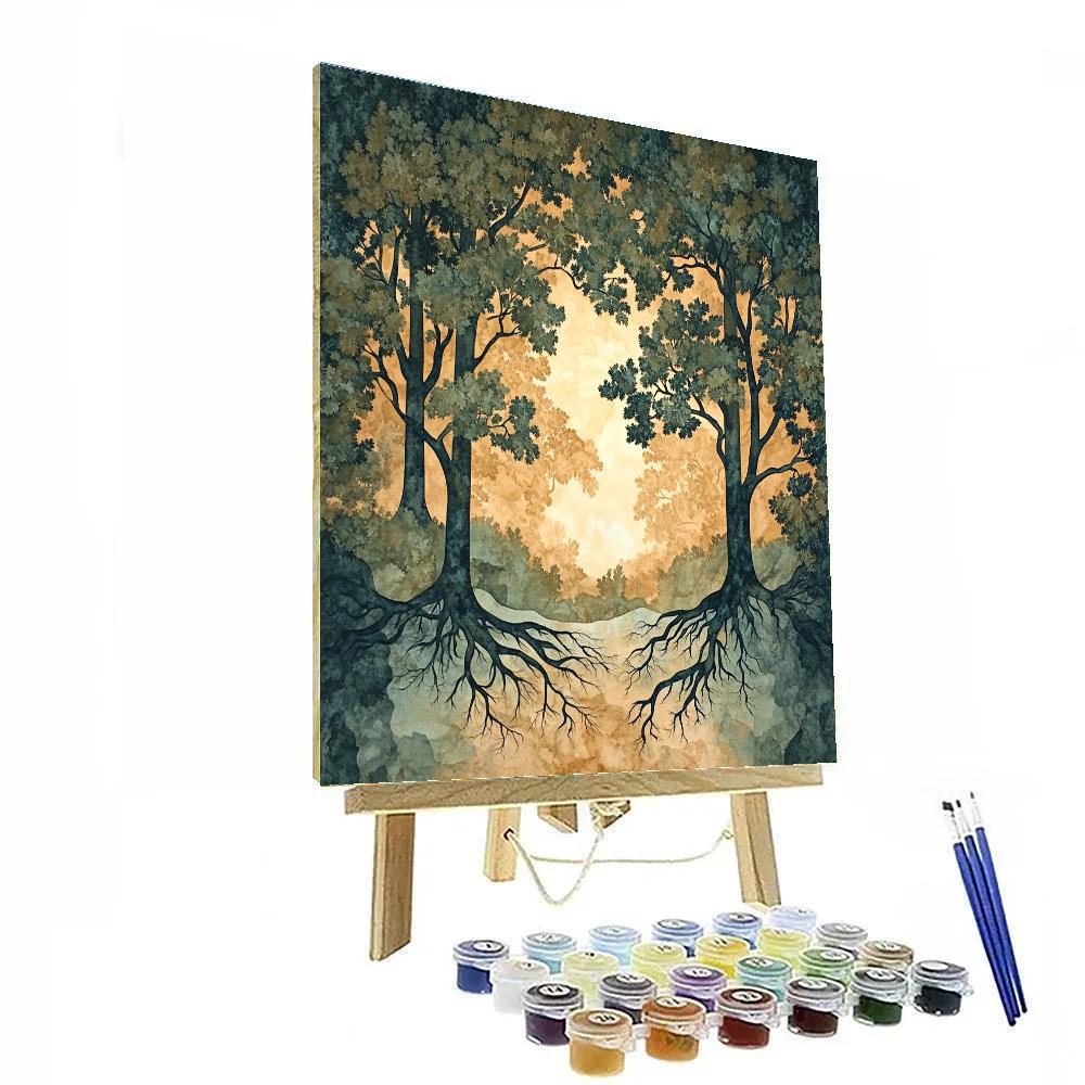 Nandalal Bose Inspired Banyan Whispers Painting by numbers kit