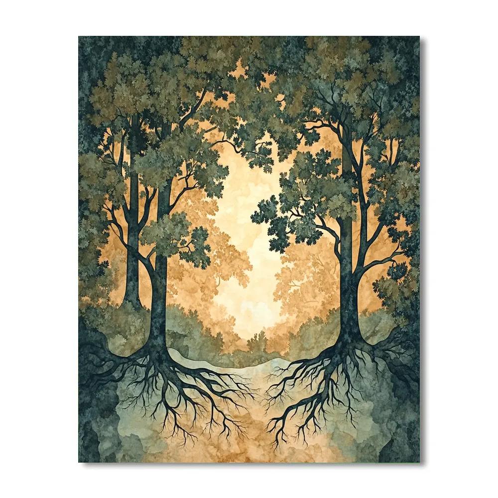 Nandalal Bose Inspired Banyan Whispers Painting by numbers kit