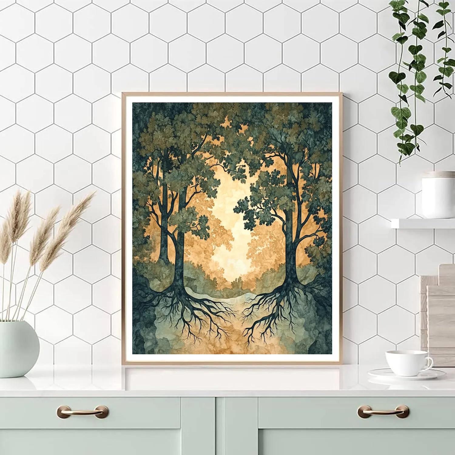 Nandalal Bose Inspired Banyan Whispers Painting by numbers kit