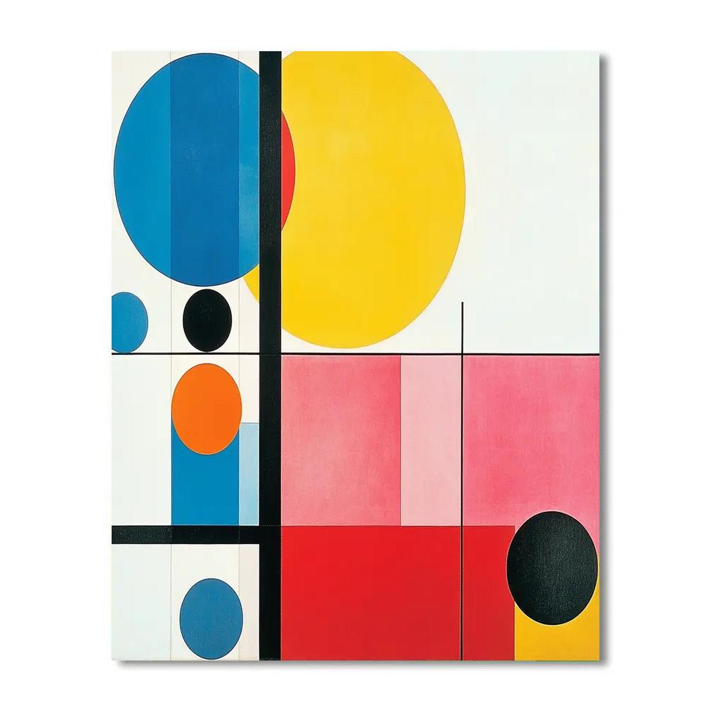 Kazimir Malevich Inspired Pure Form Harmony Numbered painting kits