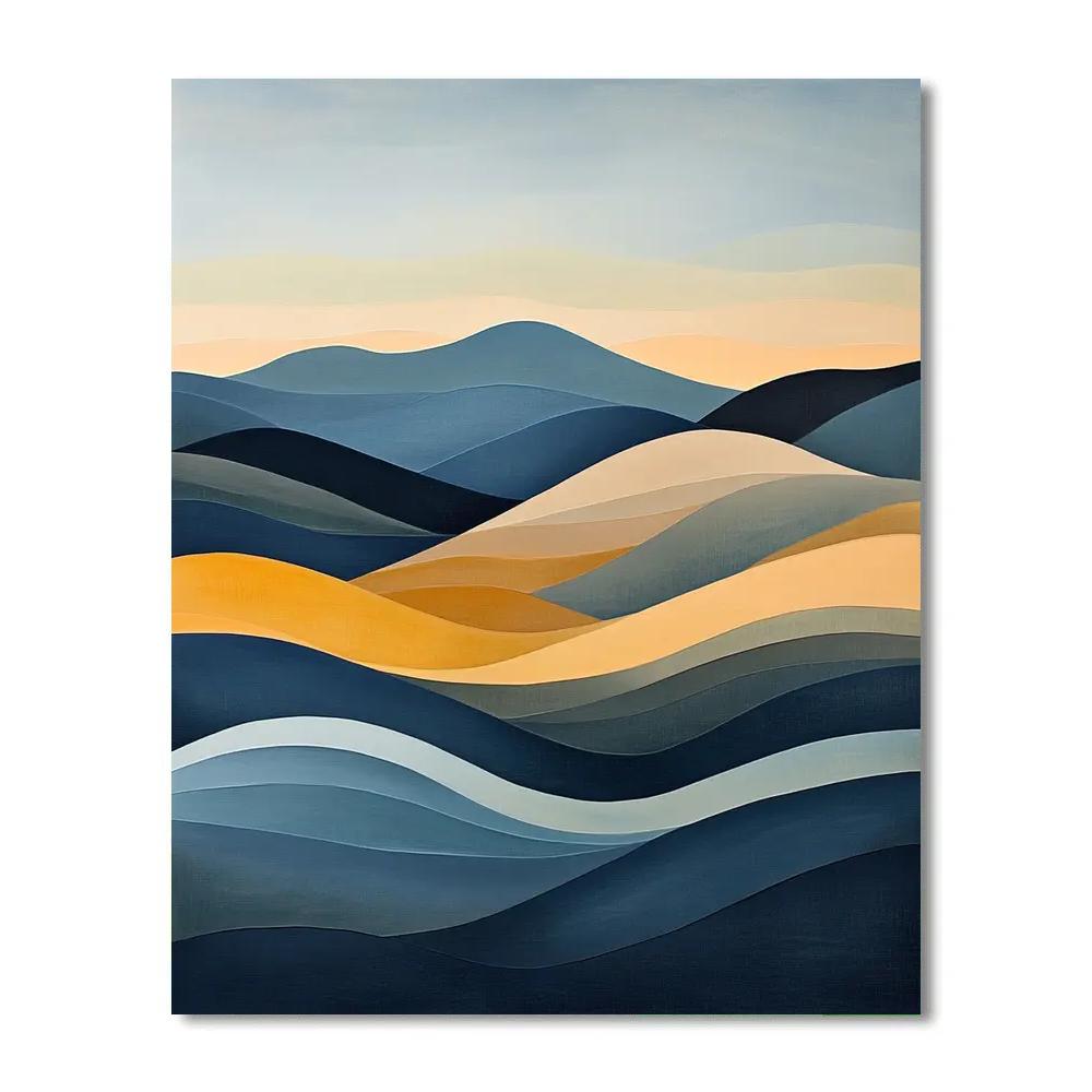 Paul Klee Inspired Wind Chords Over Terraced Horizon Painting by numbers kit