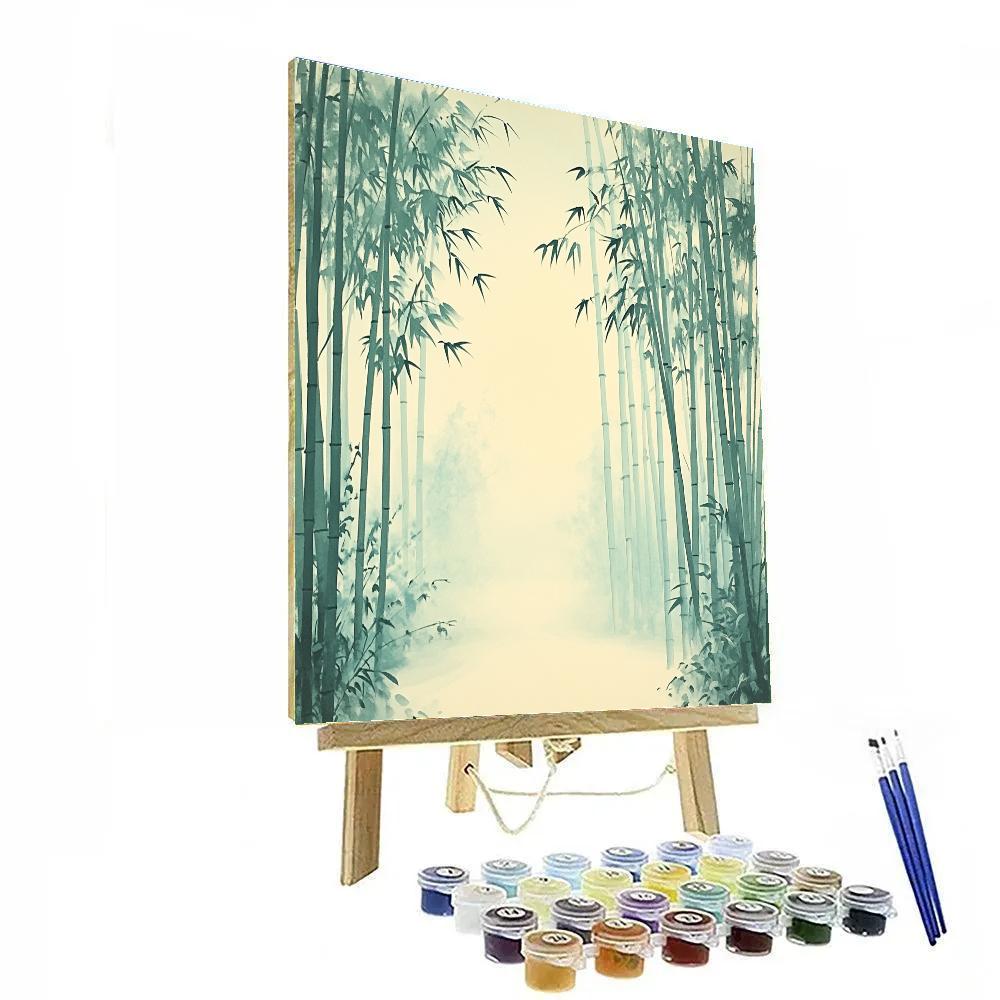 Zhao Mengfu Inspired Silent Bamboo Grove Paint by numbers kits