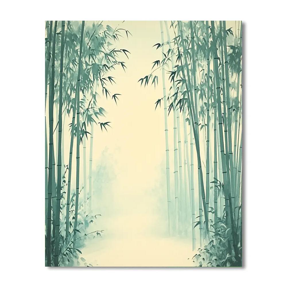 Zhao Mengfu Inspired Silent Bamboo Grove Paint by numbers kits