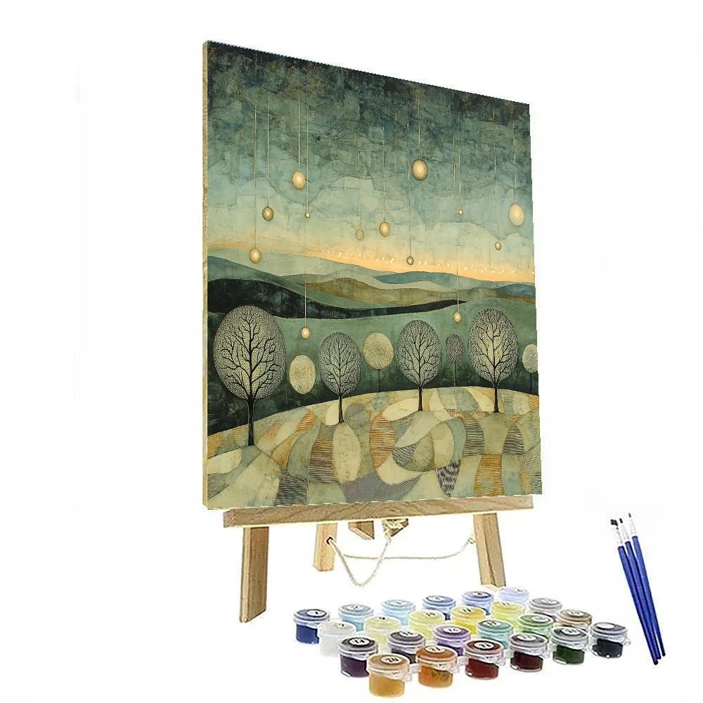 Max Ernst Inspired Lunar Orchard painting number kit