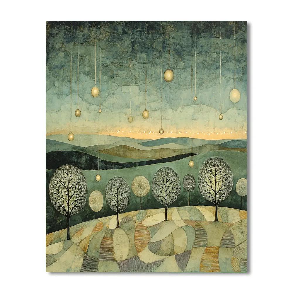 Max Ernst Inspired Lunar Orchard painting number kit