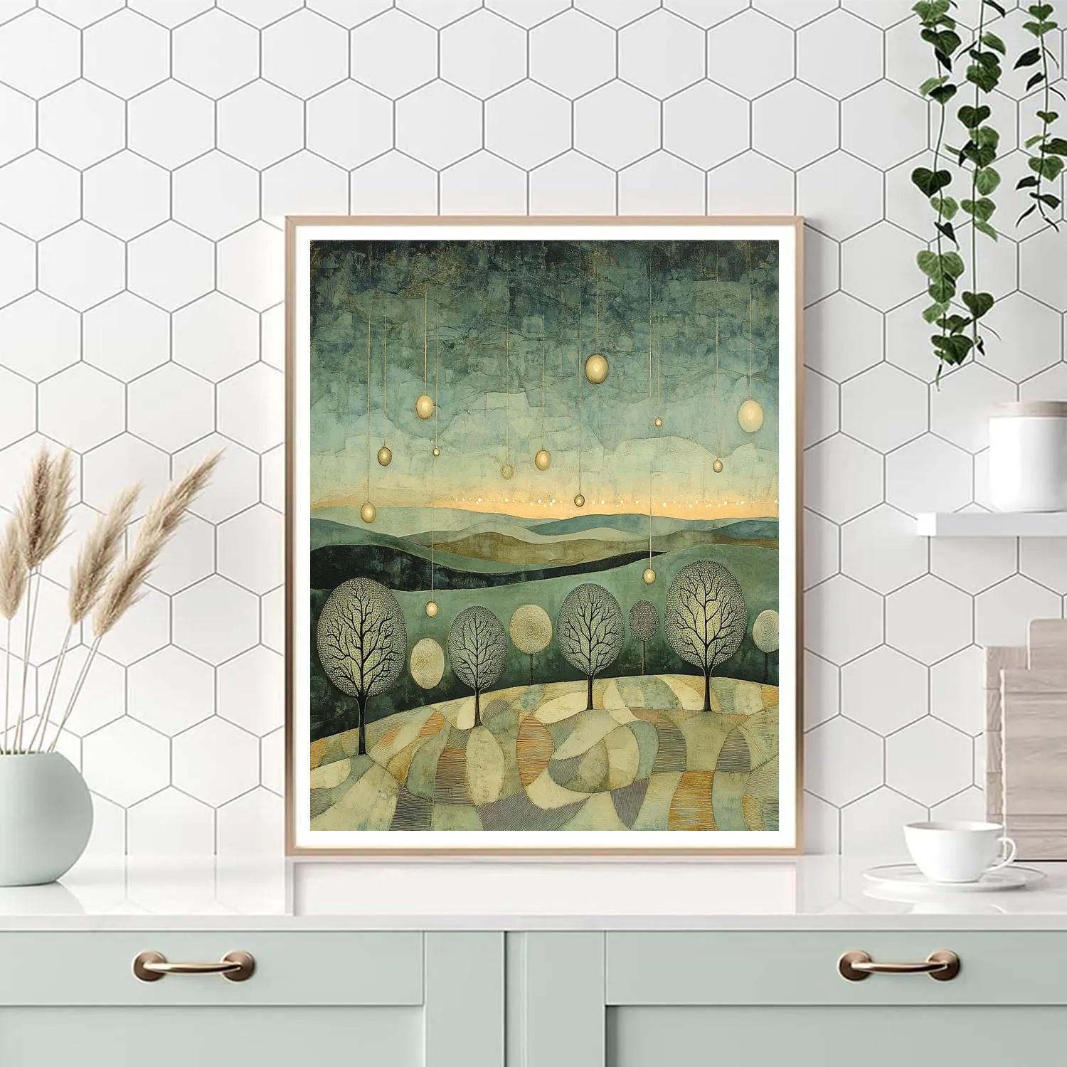 Max Ernst Inspired Lunar Orchard painting number kit