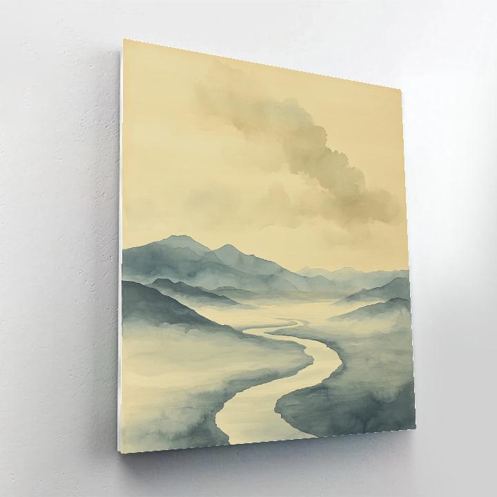 Zhao Mengfu Inspired River Of Clouds Painting by numbers kit