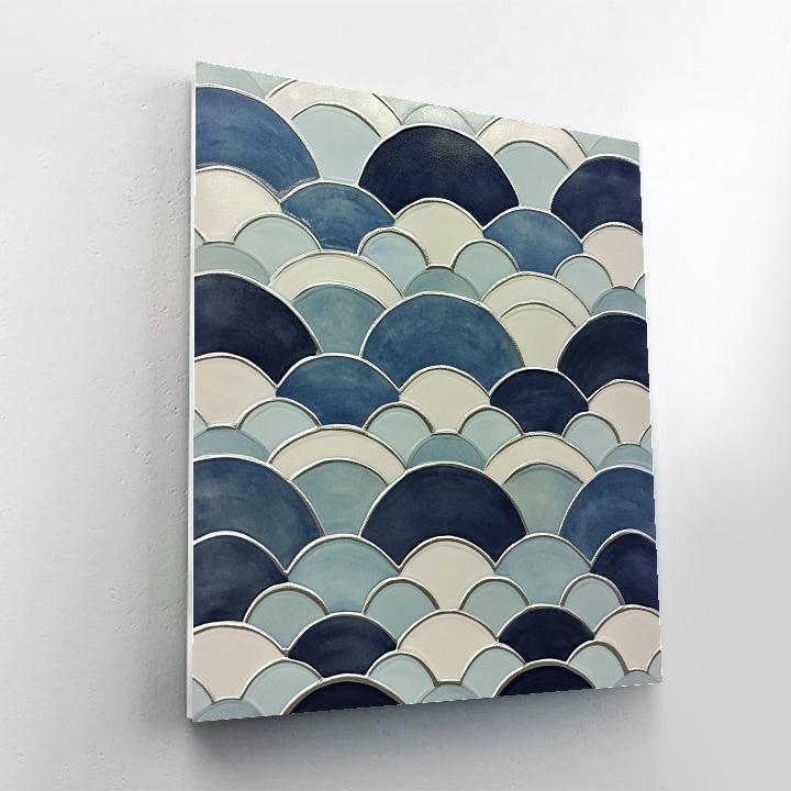 Hiroshige Inspired Tidal Ripple Pattern Number painting