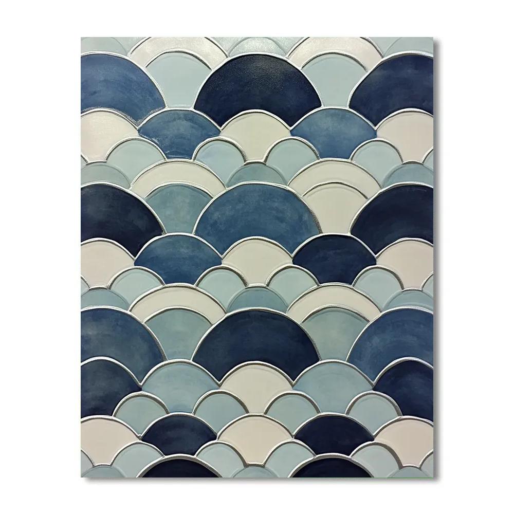 Hiroshige Inspired Tidal Ripple Pattern Number painting