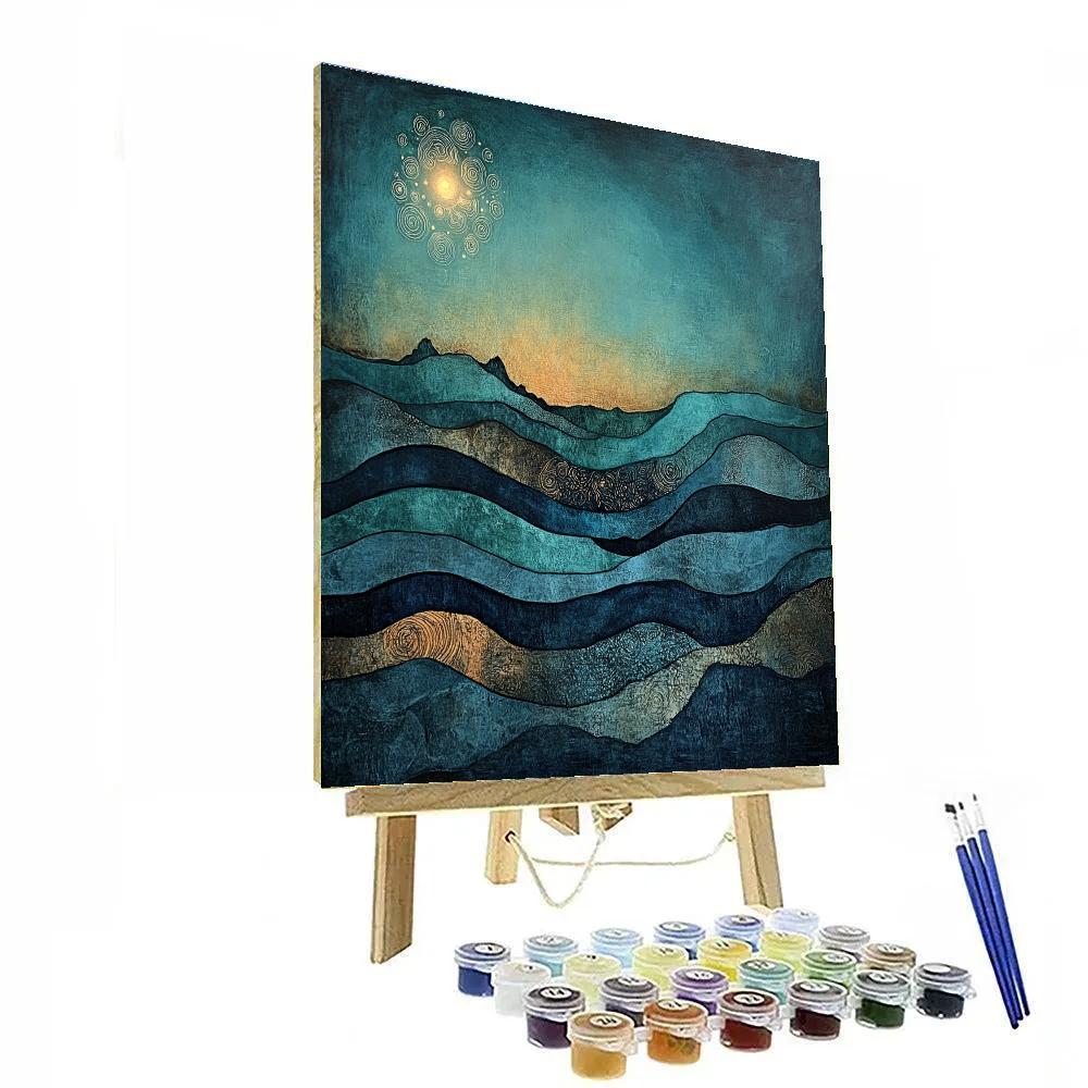 Max Ernst Inspired Subterranean Ocean DIY paint by numbers