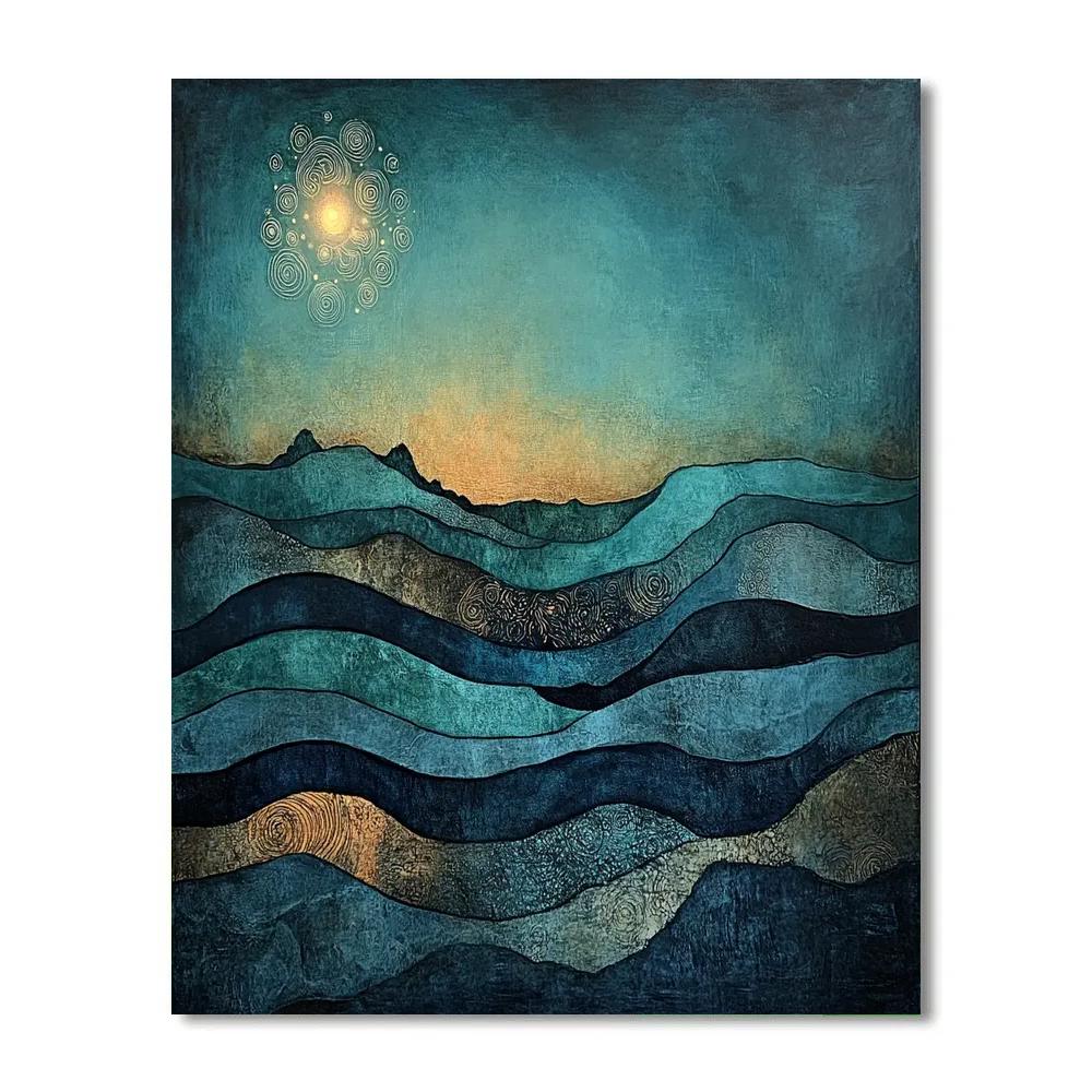 Max Ernst Inspired Subterranean Ocean DIY paint by numbers