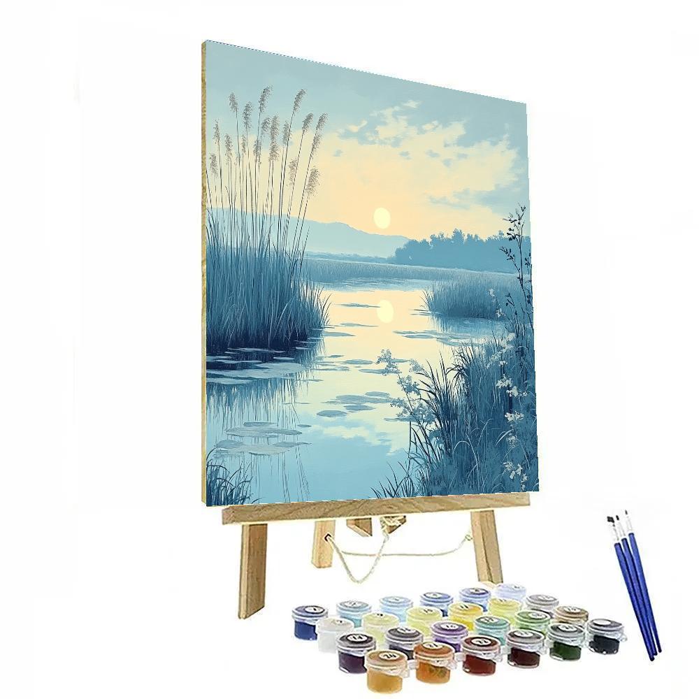 Hiroshige Inspired Spring Marshlight Numbered painting kits