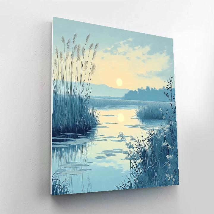 Hiroshige Inspired Spring Marshlight Numbered painting kits