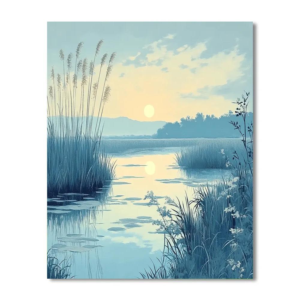 Hiroshige Inspired Spring Marshlight Numbered painting kits