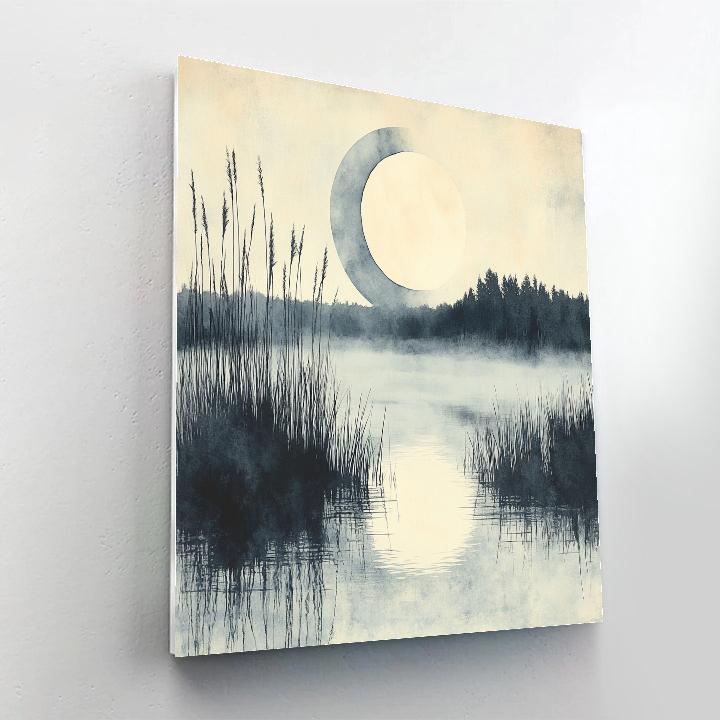 Zhao Mengfu Inspired Moonlit Marsh Study Paint by numbers art
