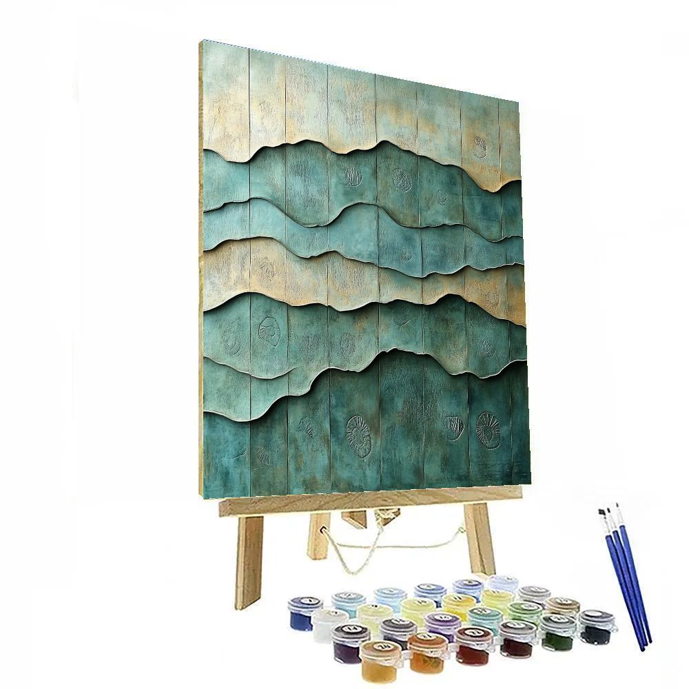 Max Ernst Inspired Echoing Fossils paint by numbers