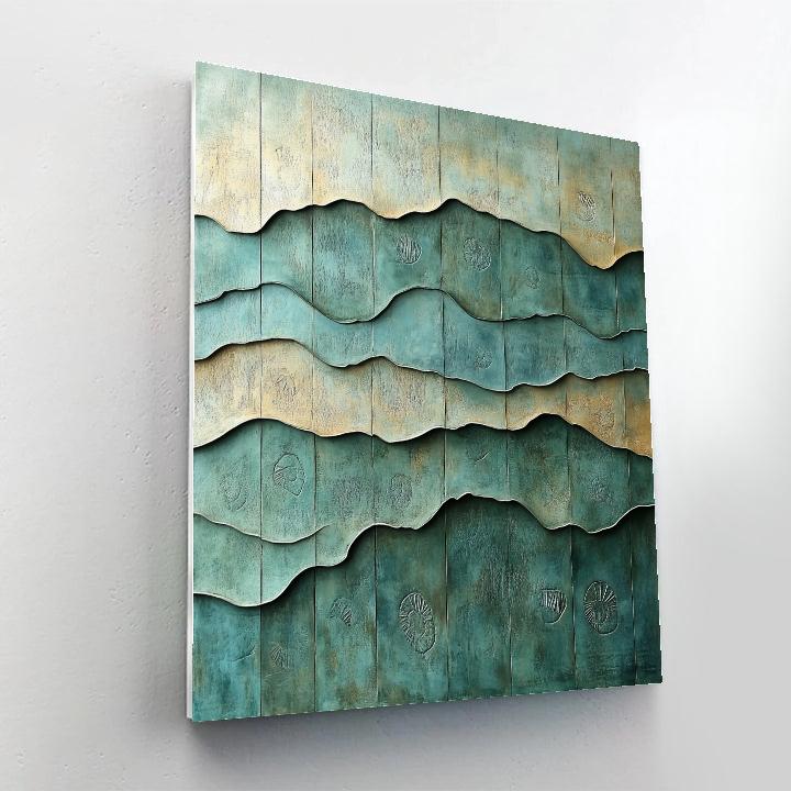 Max Ernst Inspired Echoing Fossils paint by numbers