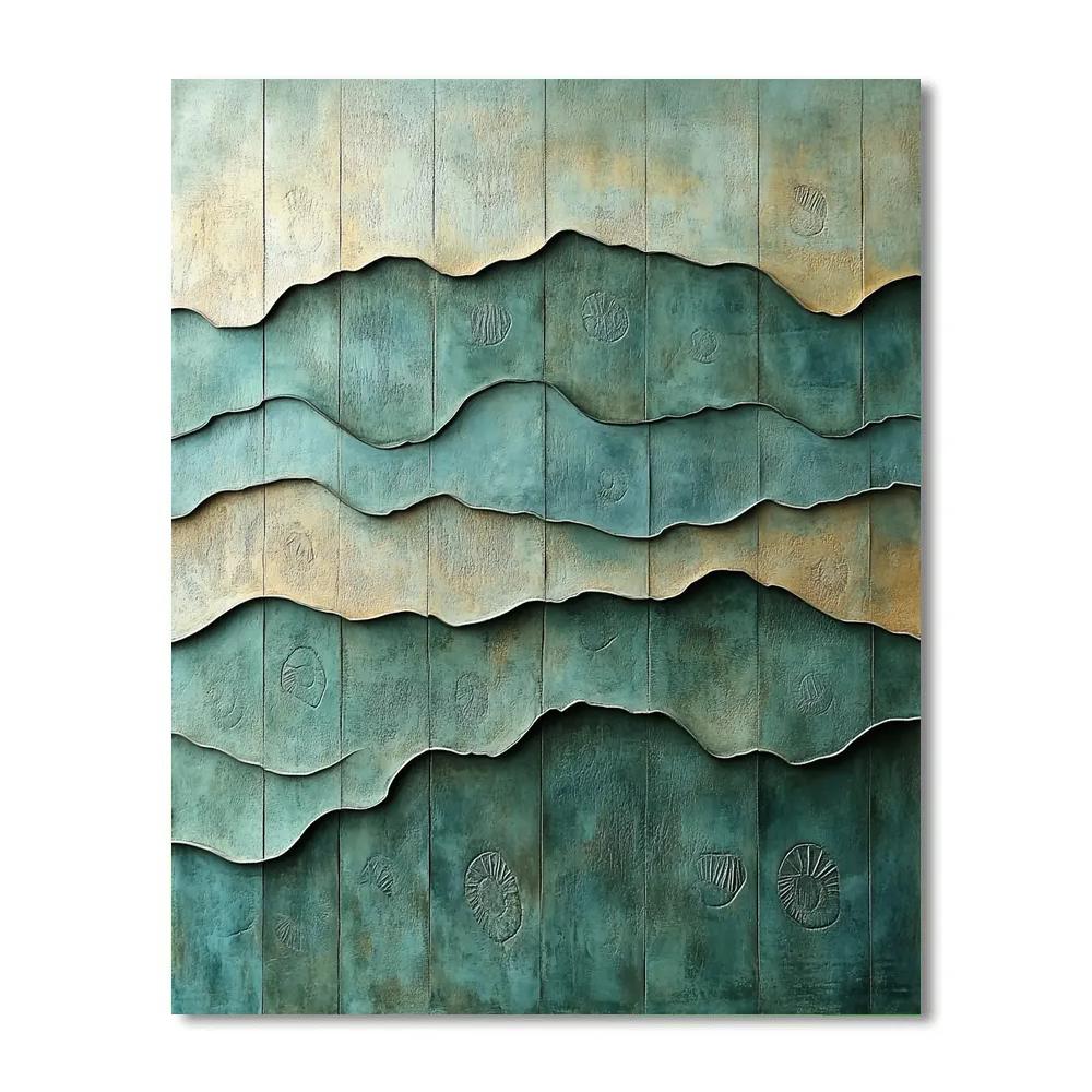 Max Ernst Inspired Echoing Fossils paint by numbers