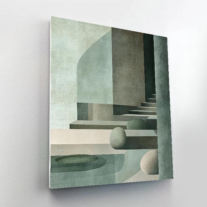 Zhao Mengfu Inspired Scholar Garden Abstract Paint by numbers kits