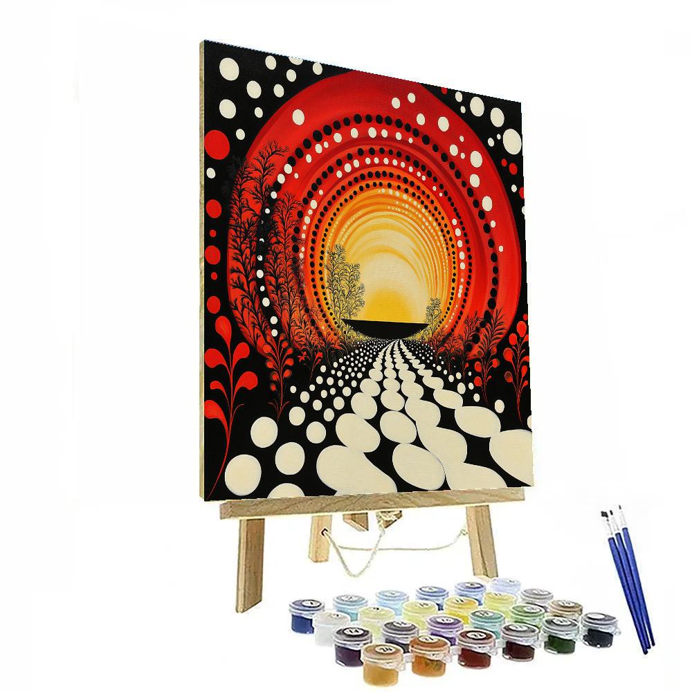 Yayoi Kusama Inspired Infinity Garden paint by color
