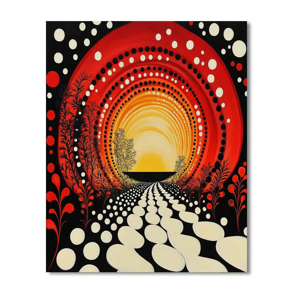 Yayoi Kusama Inspired Infinity Garden paint by color