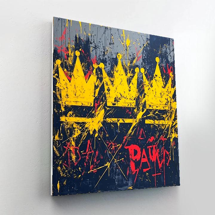Jean-Michel Basquiat Inspired Crowned Echoes DIY paint by numbers