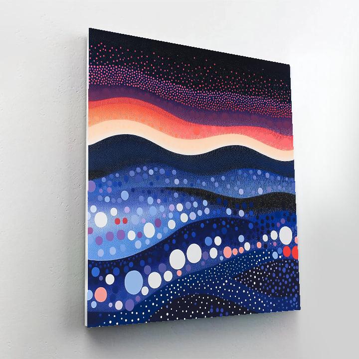 Yayoi Kusama Inspired Cosmic Polka Paint by numbers art