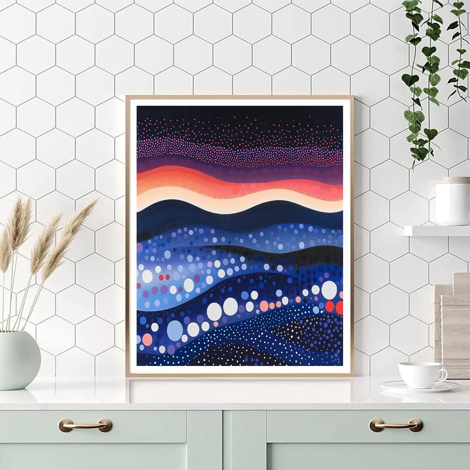 Yayoi Kusama Inspired Cosmic Polka Paint by numbers art