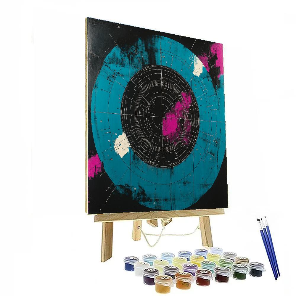 Jean-Michel Basquiat Inspired Neon Anatomy paint by numbers