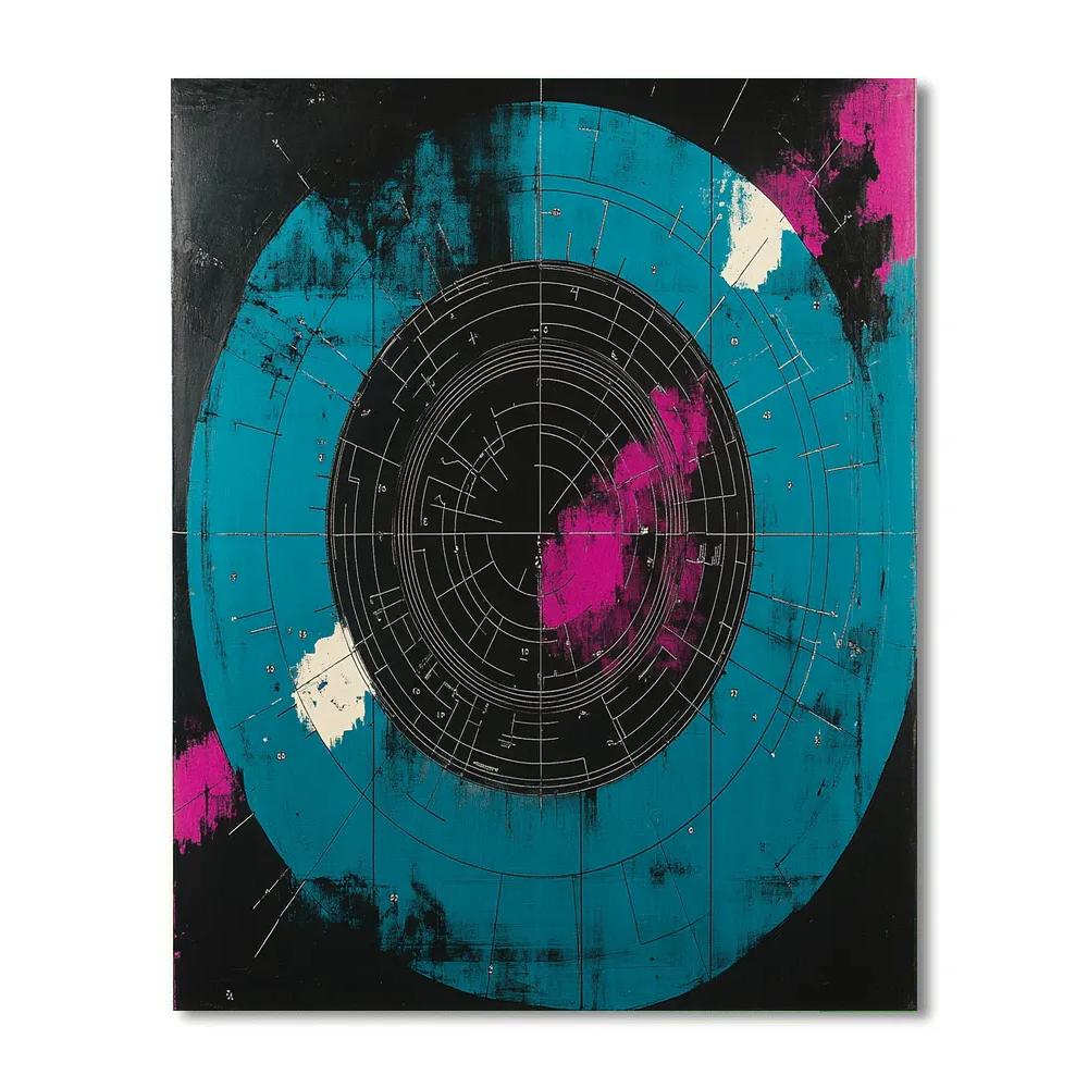 Jean-Michel Basquiat Inspired Neon Anatomy paint by numbers