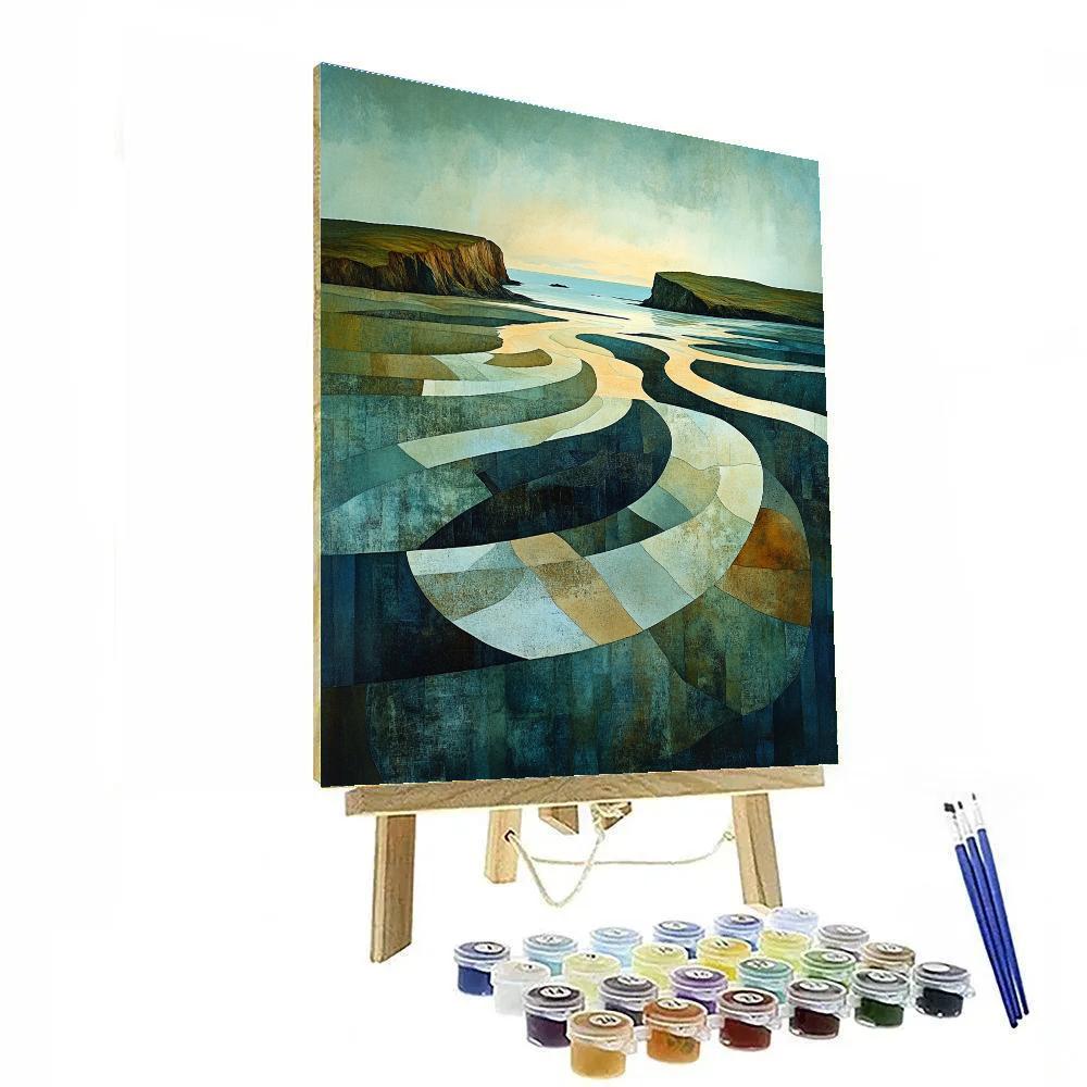 Max Ernst Inspired Fragmented Shoreline paint by number