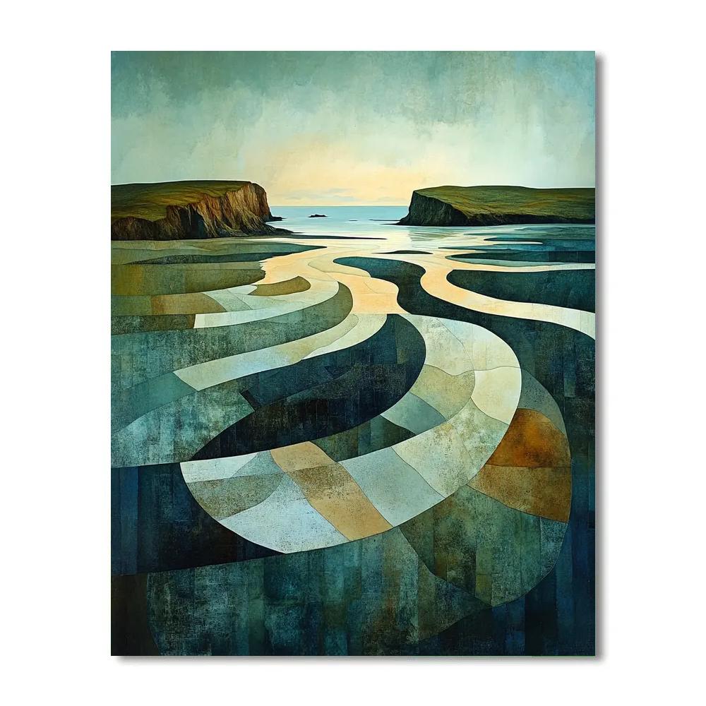 Max Ernst Inspired Fragmented Shoreline paint by number