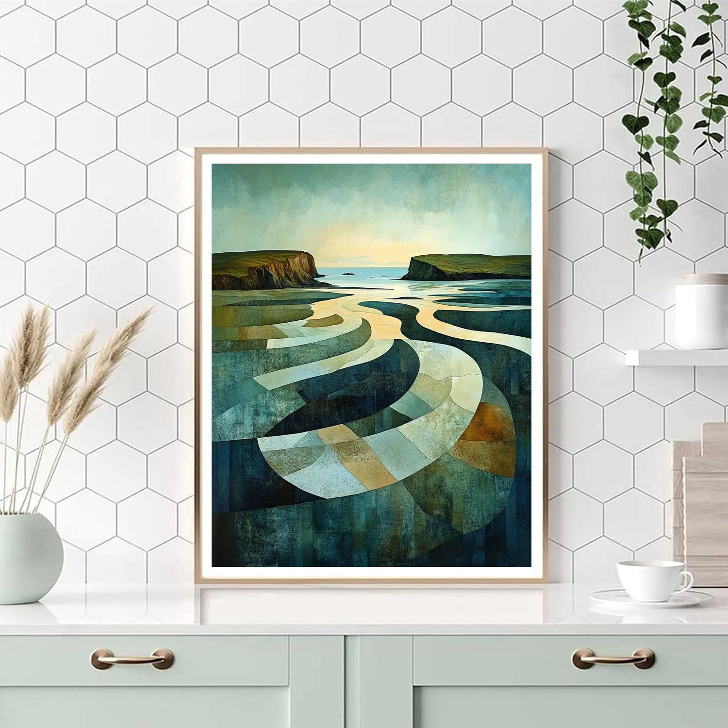 Max Ernst Inspired Fragmented Shoreline paint by number