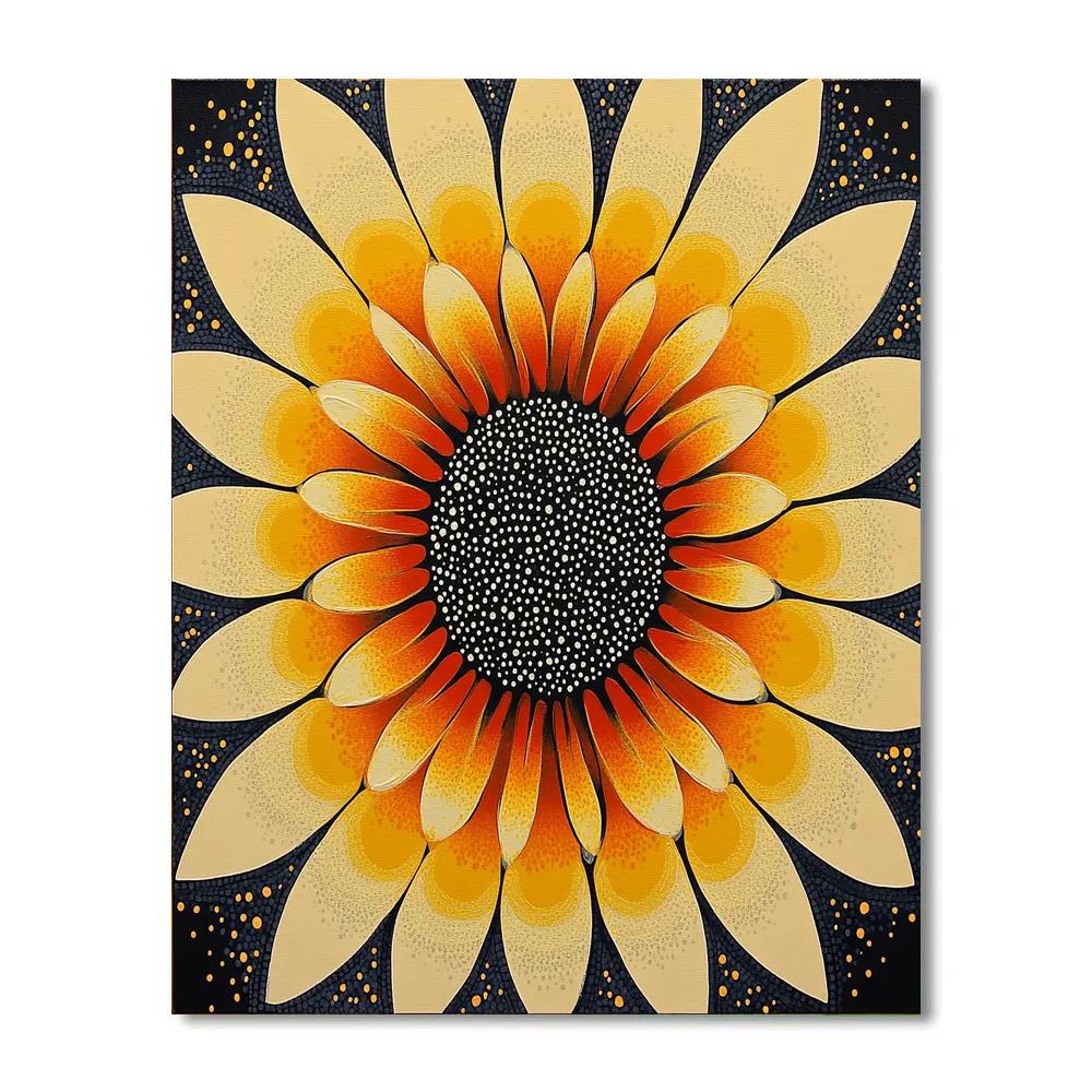 Yayoi Kusama Inspired Solar Bloom Paint by numbers kits