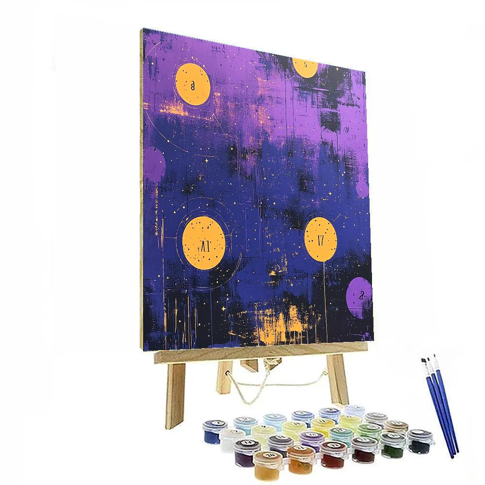 Jean-Michel Basquiat Inspired Cosmic Graffiti Painting by numbers kit