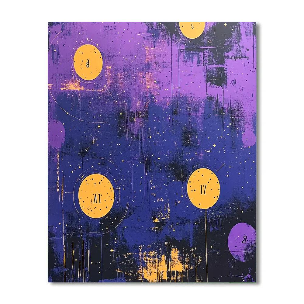 Jean-Michel Basquiat Inspired Cosmic Graffiti Painting by numbers kit