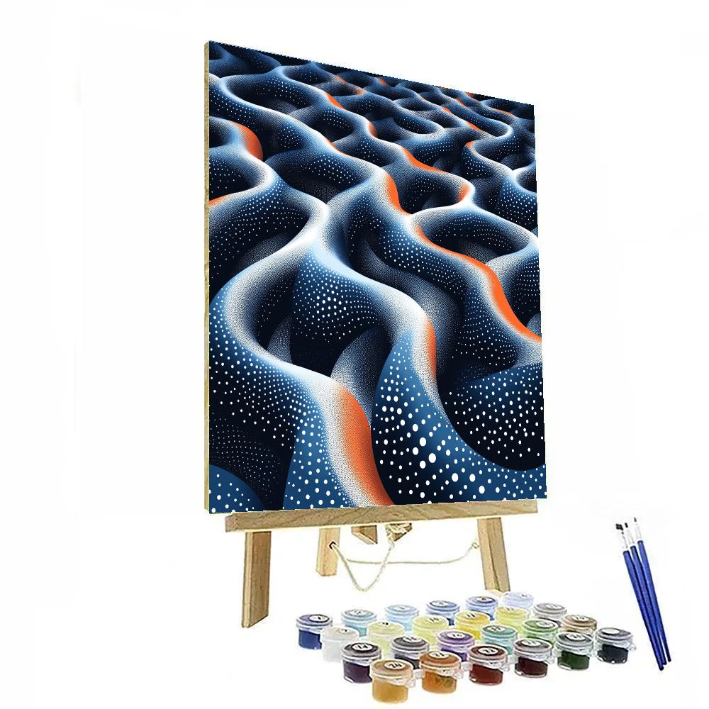 Yayoi Kusama Inspired Nebula Maze paint by color