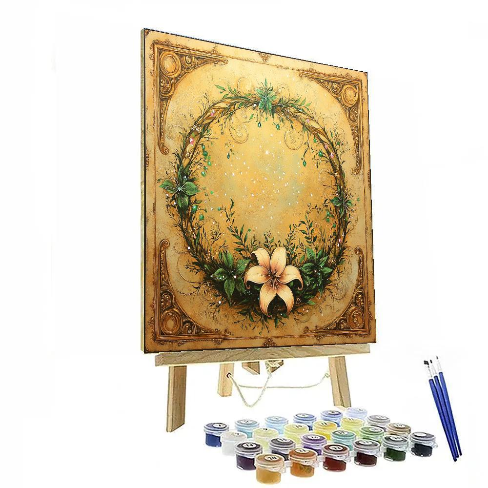 Alphonse Mucha Inspired Celestial Botanica DIY paint by numbers