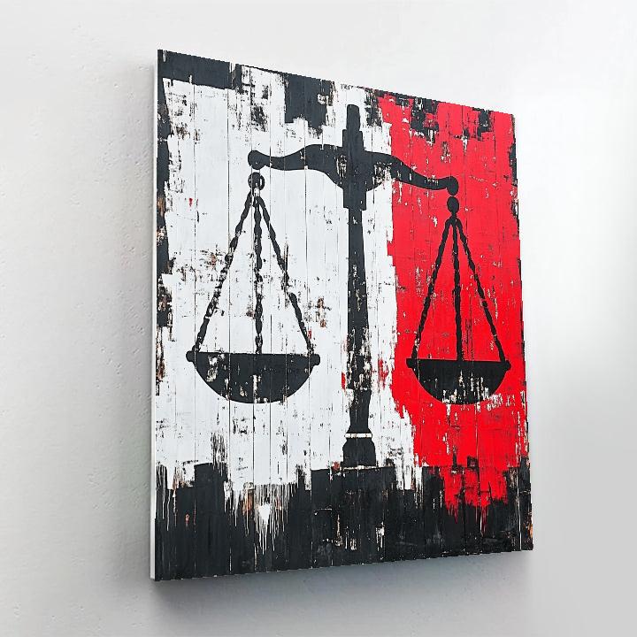 Banksy Inspired Social Justice Balance DIY paint by numbers