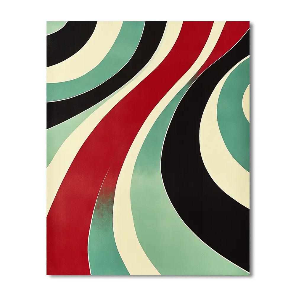 Yayoi Kusama Inspired Endless Pathways paint by color
