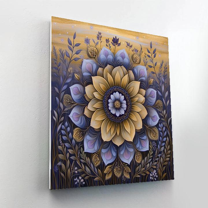 Alphonse Mucha Inspired Aurora Floral Mandala Numbered painting kits