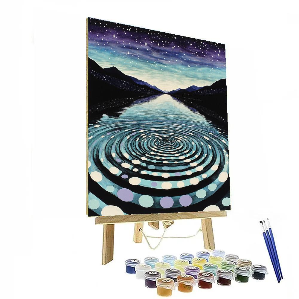 Yayoi Kusama Inspired Mirror Pond Paint by numbers art