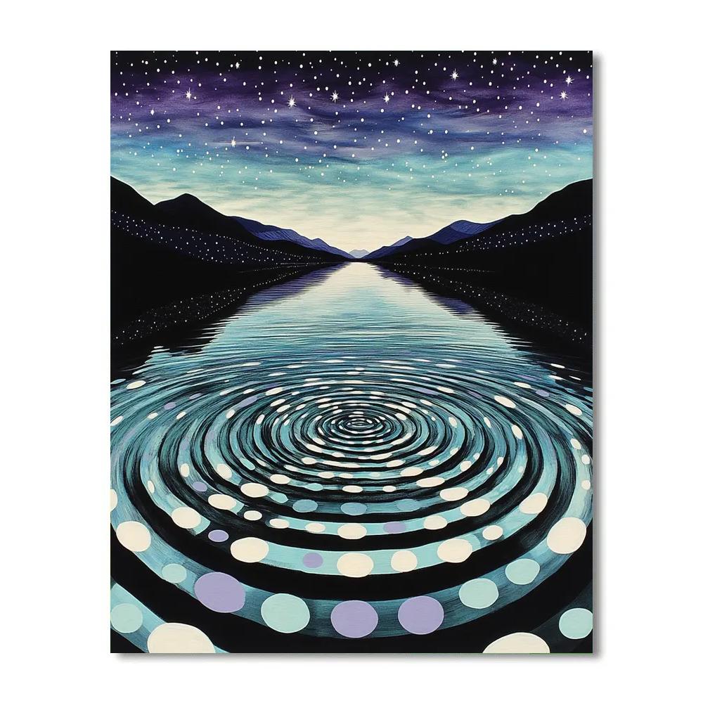 Yayoi Kusama Inspired Mirror Pond Paint by numbers art