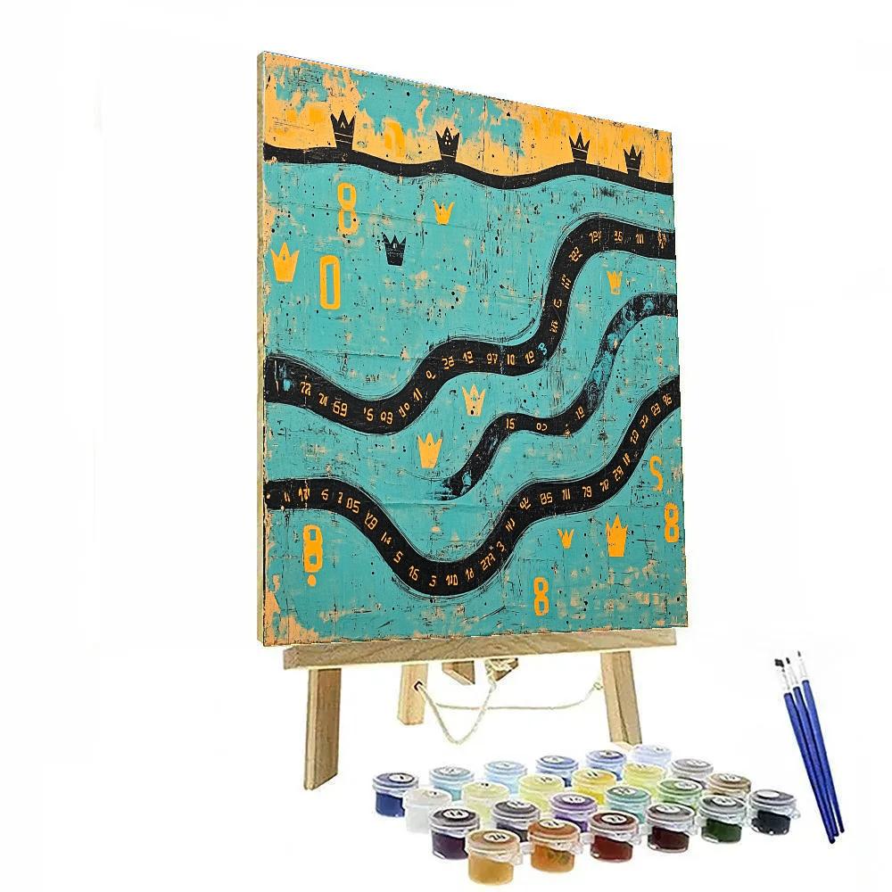 Jean-Michel Basquiat Inspired River Of Signs DIY paint by numbers
