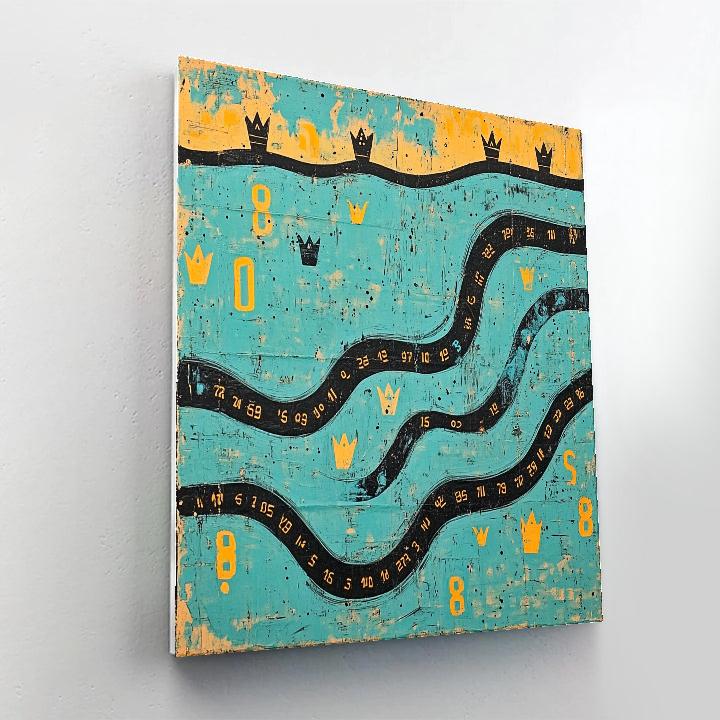 Jean-Michel Basquiat Inspired River Of Signs DIY paint by numbers