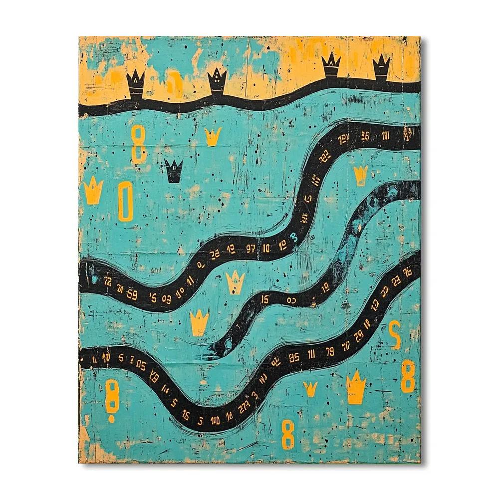 Jean-Michel Basquiat Inspired River Of Signs DIY paint by numbers